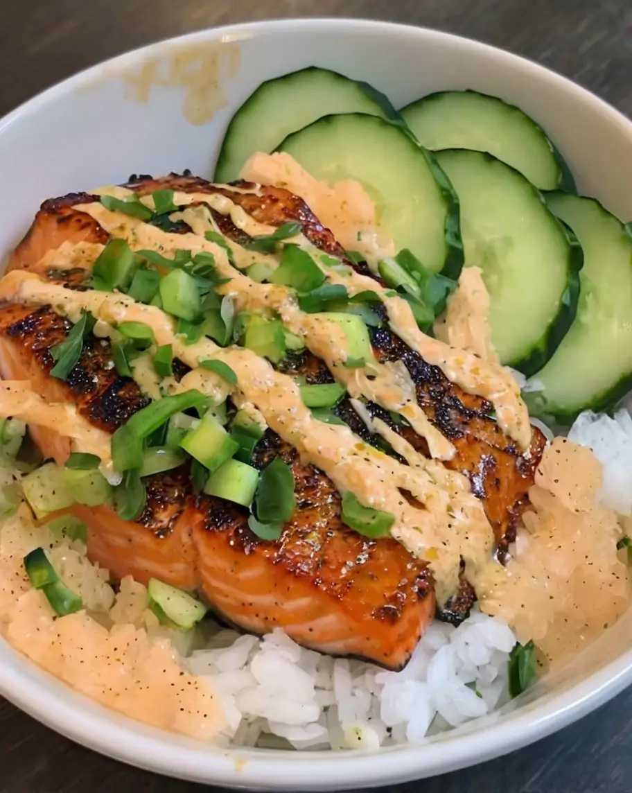 Spicy Salmon Rice Bowl Recipe