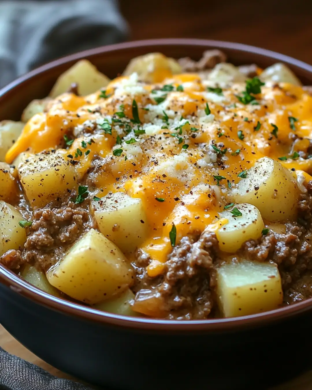 Slow Cooker Hamburger Potato Casserole