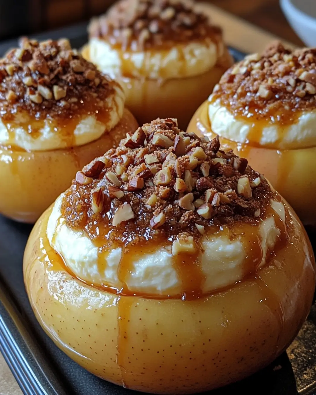 Cheesecake Stuffed Baked Apples