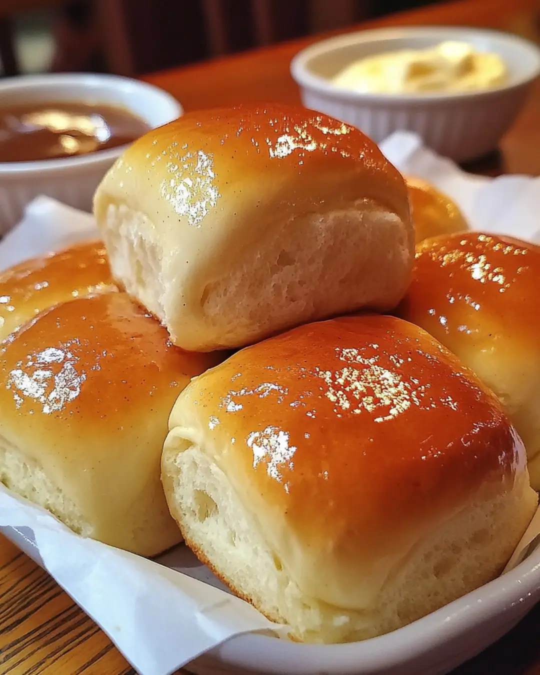 Texas Roadhouse Rolls with Honey Cinnamon Butter