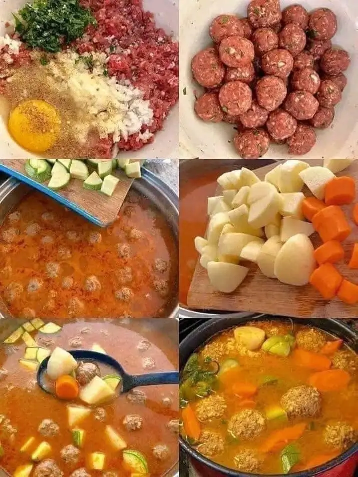 CALDO DE ALBÓNDIGAS RECETA CASERA