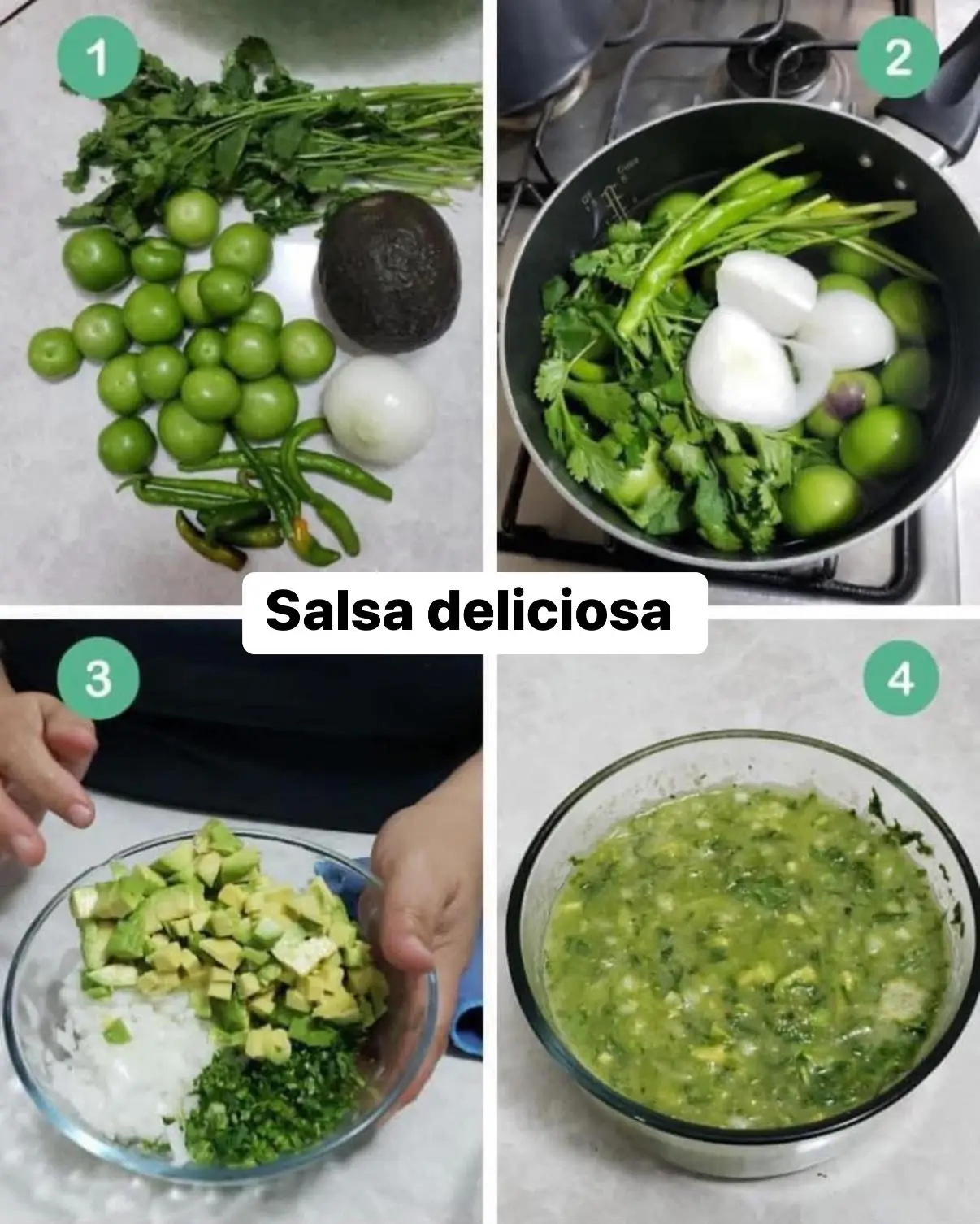 Salsa de Tomate Verde con Aguacate