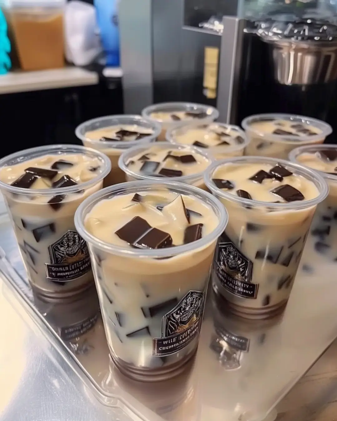 Postre de Gelatina de Café con Licor Crema
