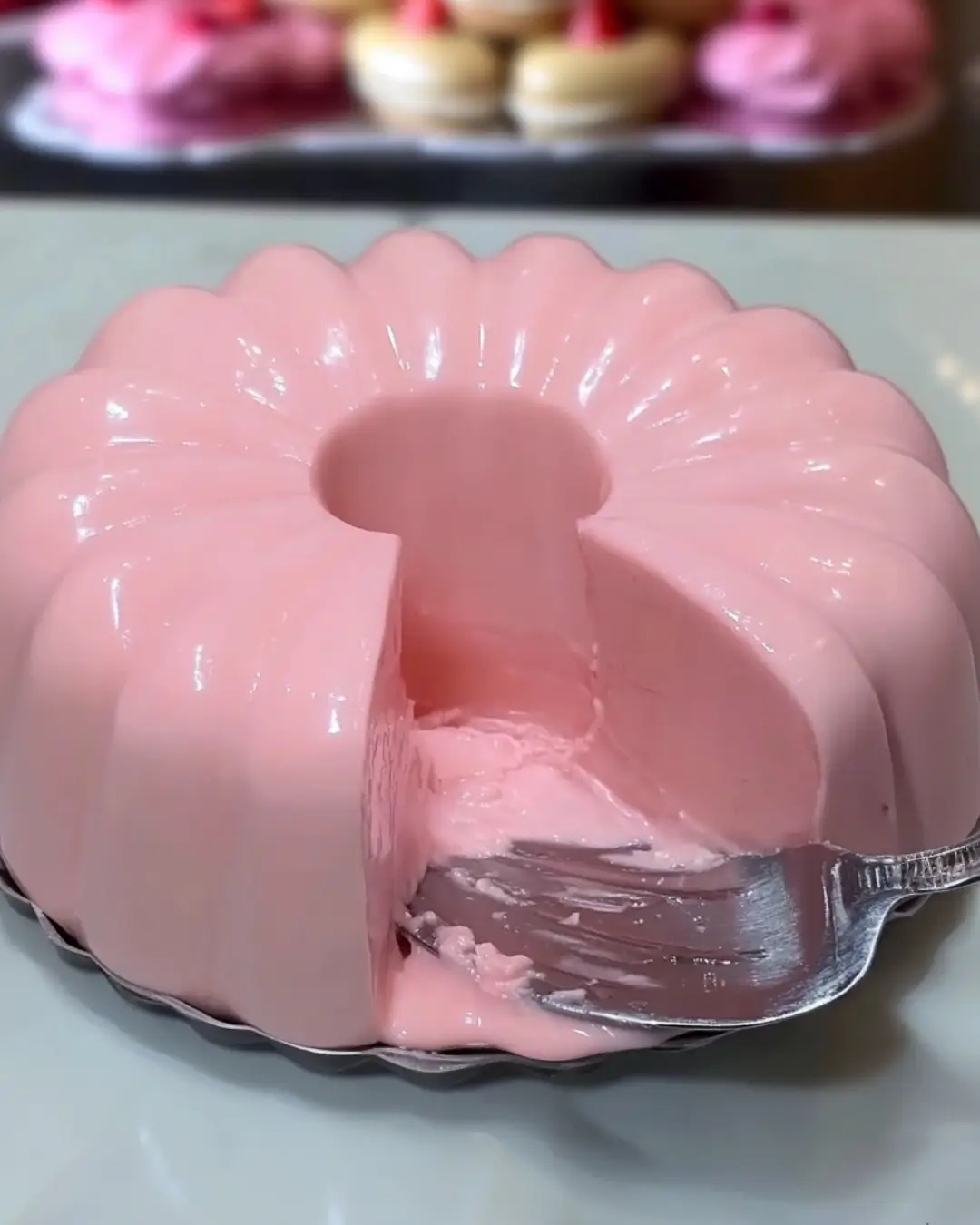 Gelatina de Yogur con Fresa
