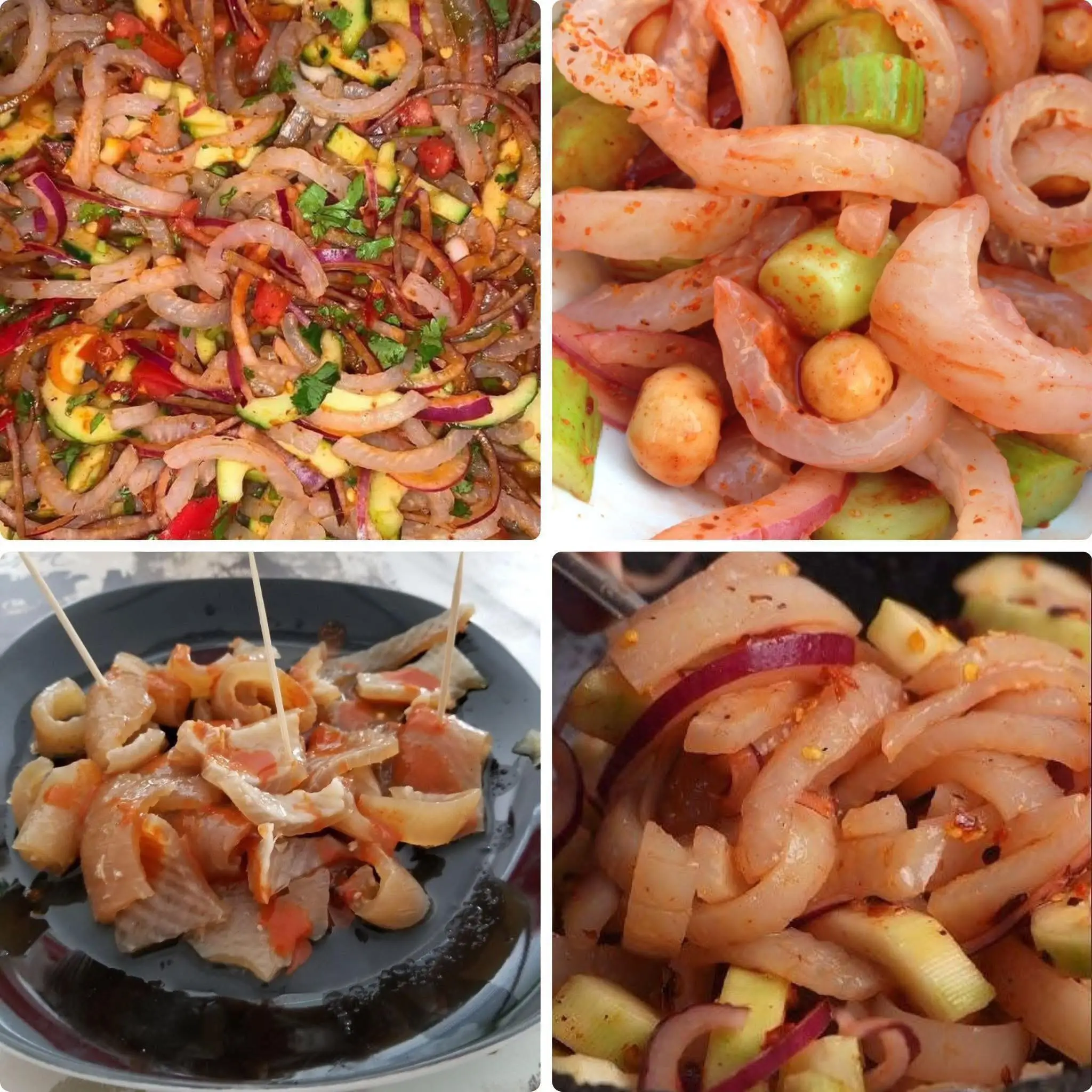 Botana de Cueritos Curtidos en Aguachile Rojo